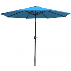 Sunnydaze 9 Foot Aluminum Outdoor Patio Umbrella with Tilt & Crank, Gold   567148021